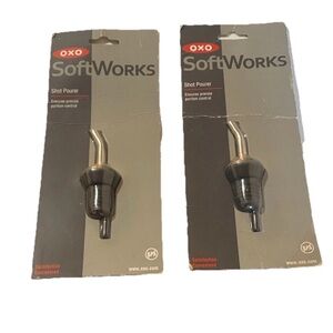 OXO Softworks Set of 2 Shot Cocktail Liquor Pourer Brand New Stainless Steel